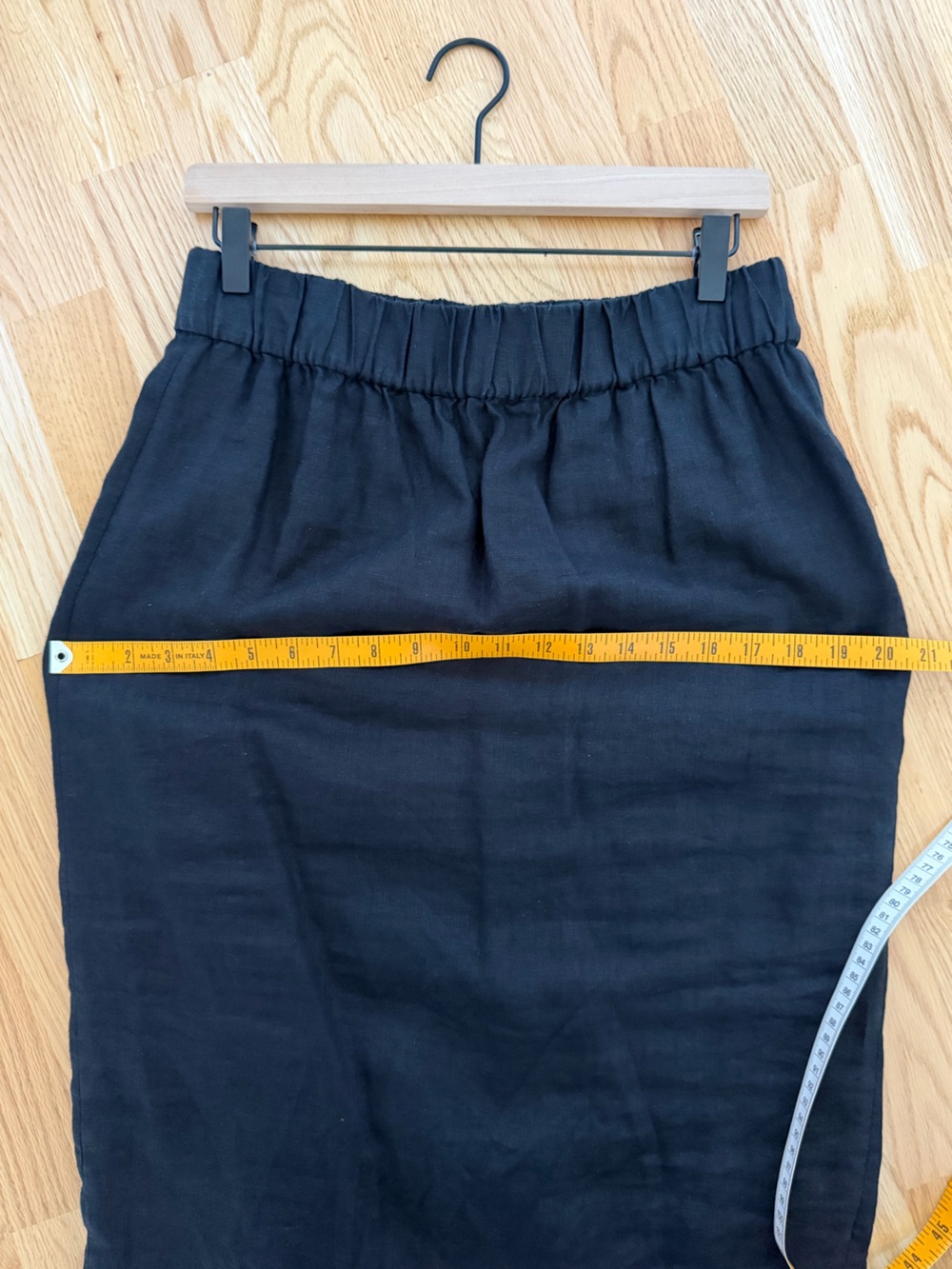 J. Crew Linen Midi Skirt Black M - Picture 5 of 9